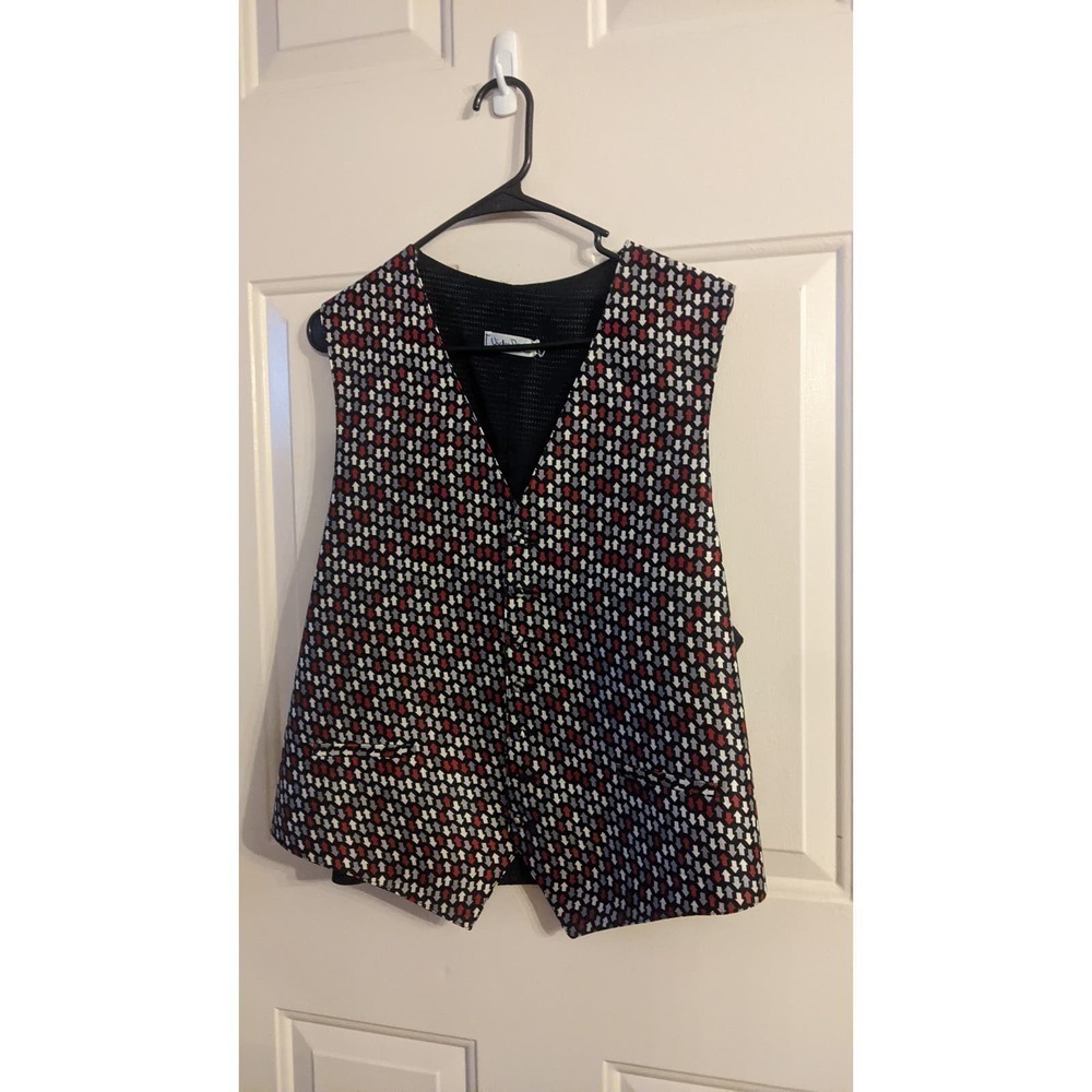 Vintage Vickie Davis New York Silk Arrow Vest Medium